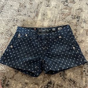 Miss Me polka dot blue jeans. Size 26